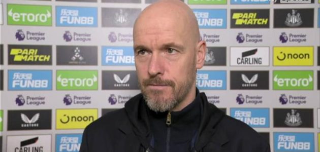 تين هاج: نيوكاسل أراد الفوز أكثر من مانشستر يونايتد.. ولا أشعر بالقلق